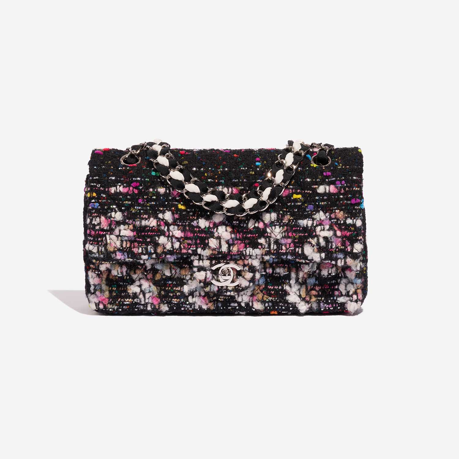 Pre-owned Chanel bag Timeless Medium Tweed Black / Multicolour Black, Multicolour Front | Sell your designer bag on Saclab.com