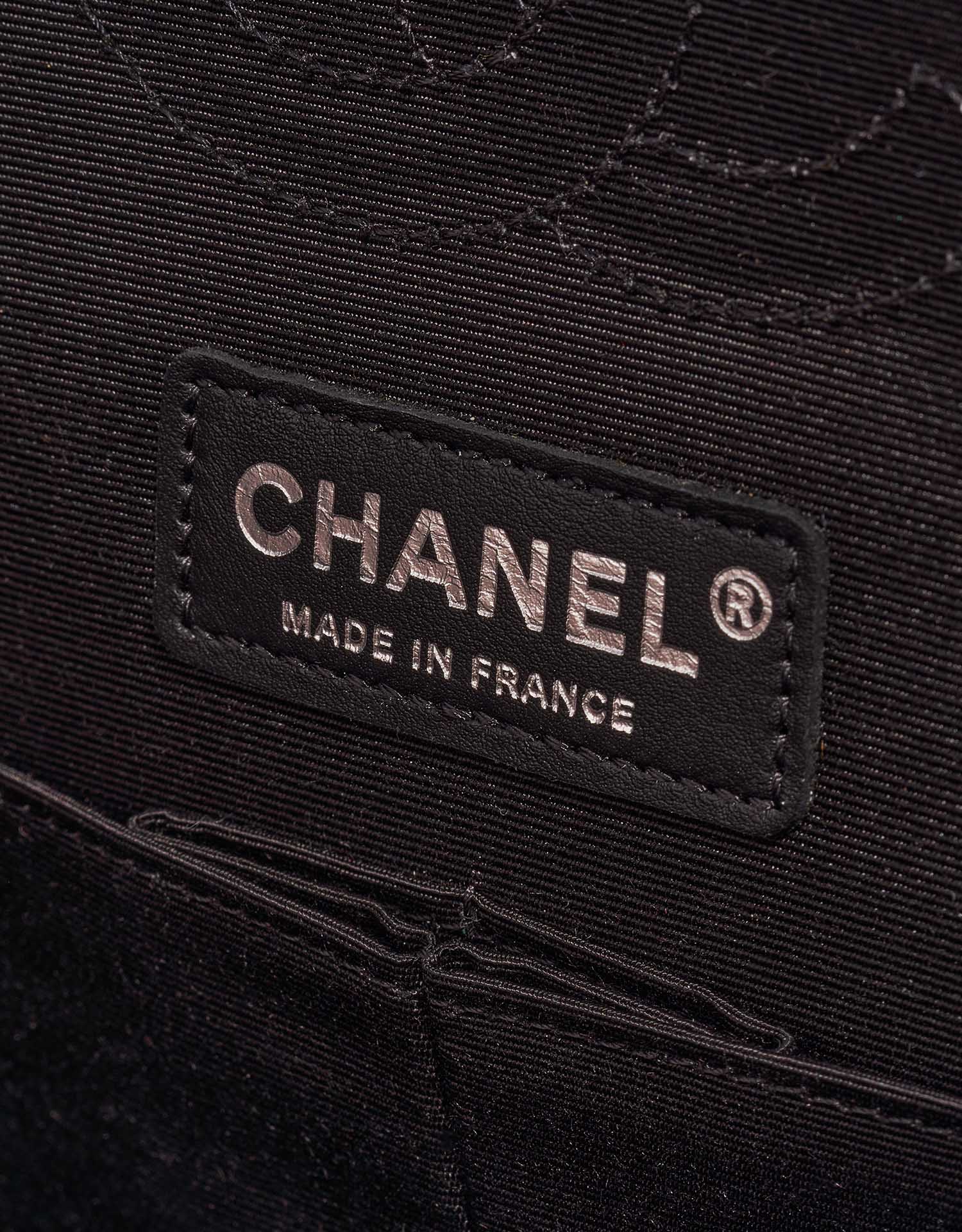 Pre-owned Chanel bag Timeless Medium Tweed Black / Multicolour Black, Multicolour Logo | Sell your designer bag on Saclab.com