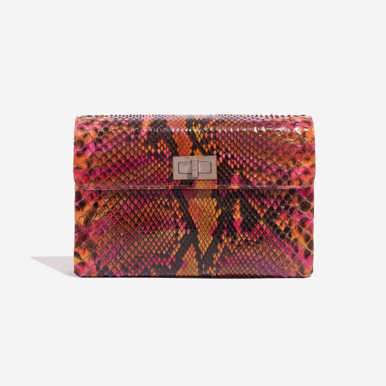 Gebrauchte Chanel Tasche 2.55 Reissue Clutch Python Multicolour Multicolour, Orange, Pink Front | Verkaufen Sie Ihre Designer-Tasche auf Saclab.com