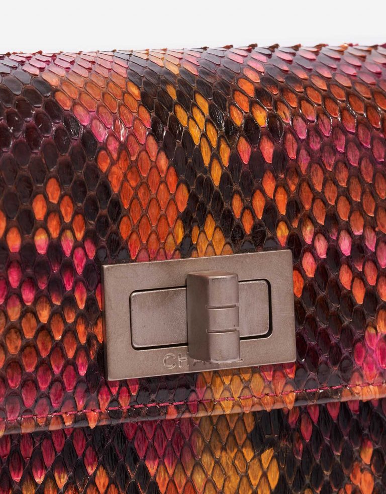 Gebrauchte Chanel Tasche 2.55 Reissue Clutch Python Multicolour Multicolour, Orange, Pink Verschlusssystem | Verkaufen Sie Ihre Designer-Tasche auf Saclab.com