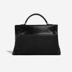 Pre-owned Hermès bag Kelly Lakis 40 Toile / Box Black Black Back | Sell your designer bag on Saclab.com