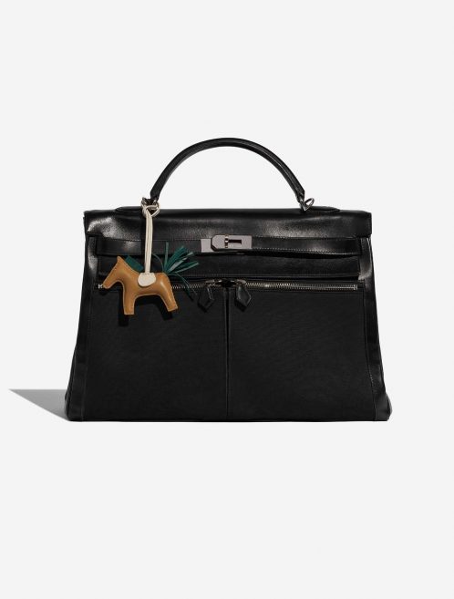 Pre-owned Hermès bag Rodeo PM Milo Sesam / Craie / Malachite Brown Front | Sell your designer bag on Saclab.com