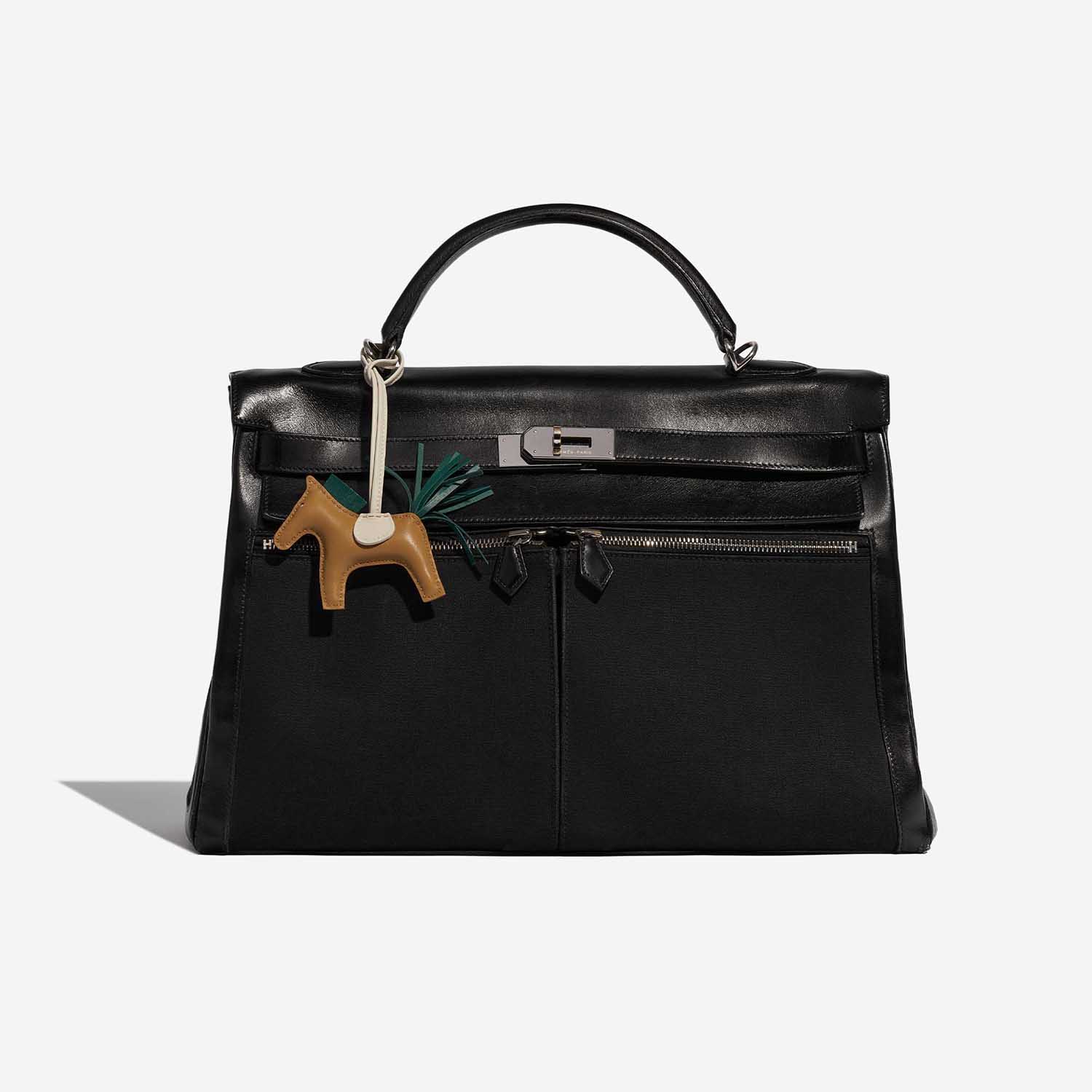 Sac Hermès d'occasion Rodeo PM Milo Sesam / Craie / Malachite Brown Detail | Vendez votre sac de créateur sur Saclab.com
