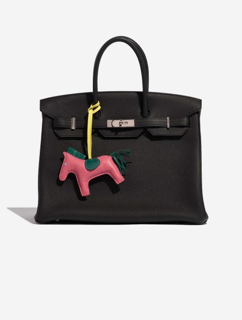 Pre-owned Hermès bag Rodeo MM Milo Rose Lipstick / Vert Cypress / Lime Pink Front | Sell your designer bag on Saclab.com