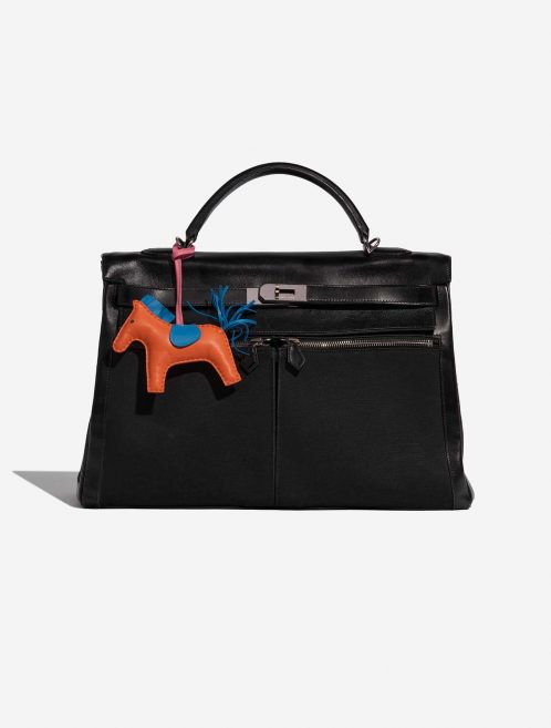 Pre-owned Hermès bag Rodeo MM Milo Orange Poppy / Rose Azalee / Blue Azteque Orange Detail | Sell your designer bag on Saclab.com