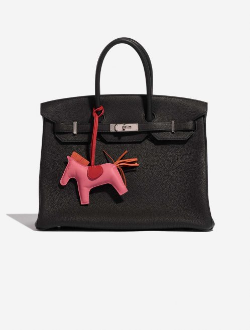 Pre-owned Hermès bag Rodeo MM Milo Rose Azalee / Orange Poppy / Rouge Indien Pink Front | Sell your designer bag on Saclab.com