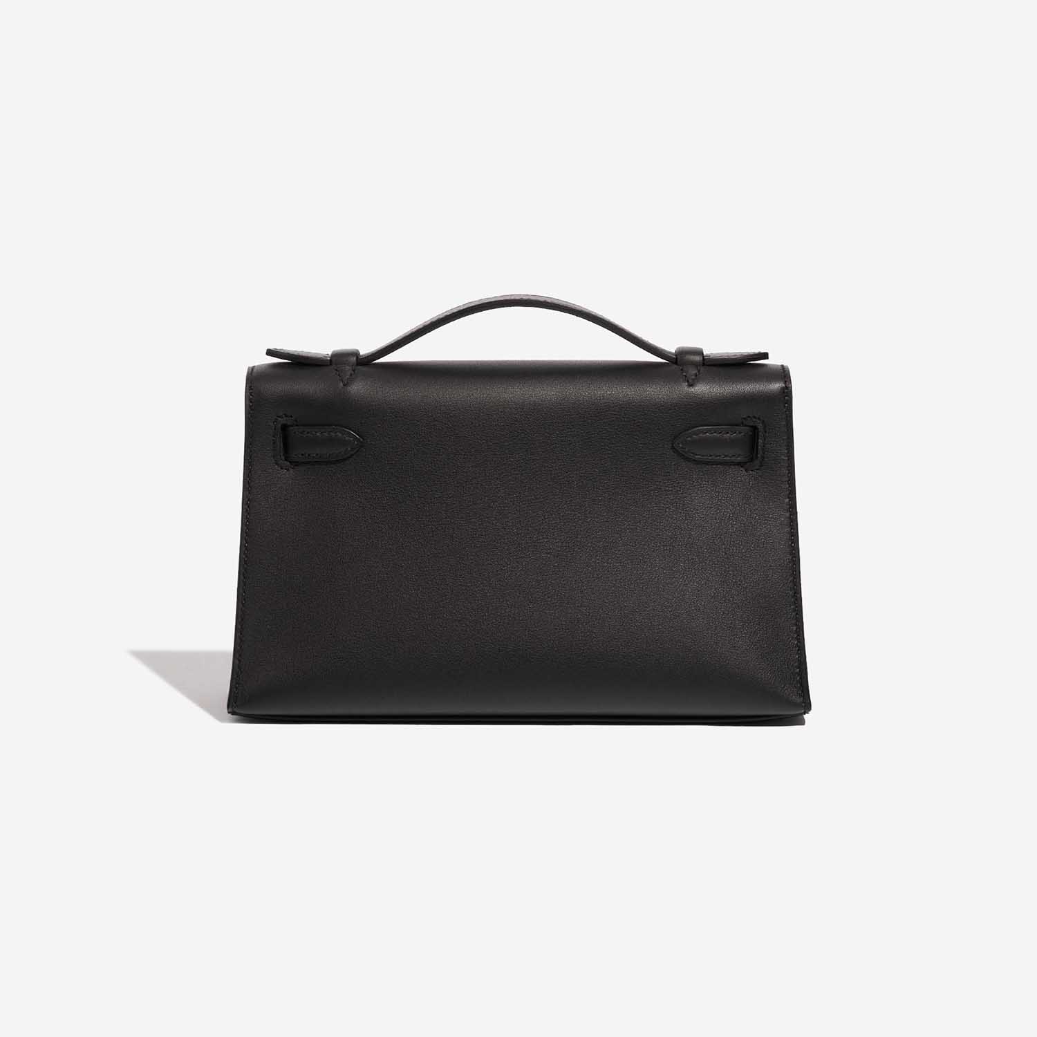 Pre-owned Hermès bag Kelly Pochette Swift Black Black Back | Sell your designer bag on Saclab.com