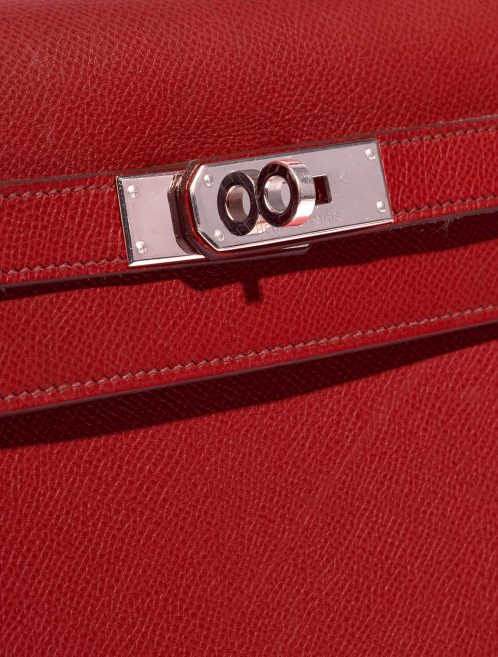 Pre-owned Hermès bag Kelly 35 Epsom Rouge Casaque Red Closing System | Sell your designer bag on Saclab.com