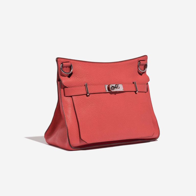 Pre-owned Hermès bag Jypsière 34 Taurillon Clemence Rouge Pivoine Red Side Front | Sell your designer bag on Saclab.com