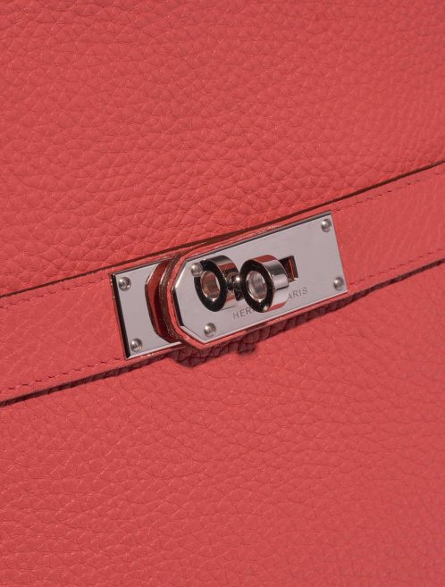 Pre-owned Hermès bag Jypsière 34 Taurillon Clemence Rouge Pivoine Red Closing System | Sell your designer bag on Saclab.com