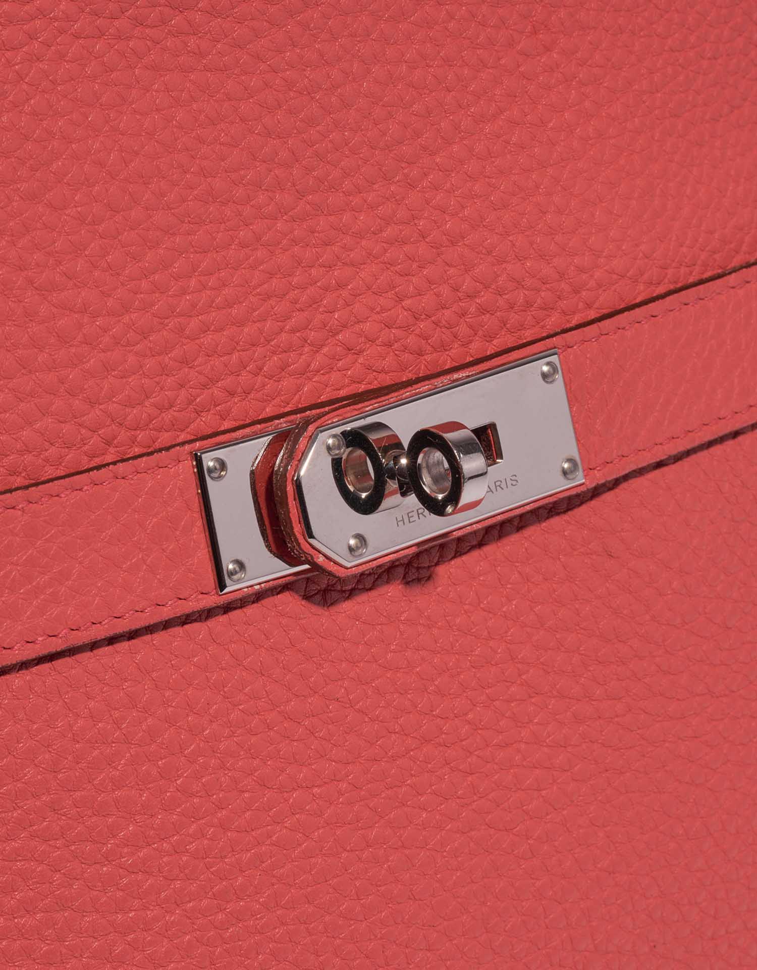 Pre-owned Hermès bag Jypsiere 34 Taurillon Clemence Rouge Pivoine Red Closing System | Sell your designer bag on Saclab.com