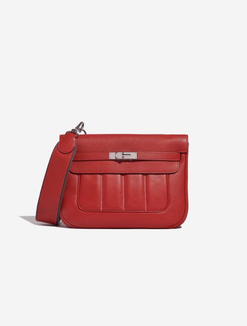 Pre-owned Hermès bag Berline 28 Swift Rouge Tomate Red Front | Sell your designer bag on Saclab.com