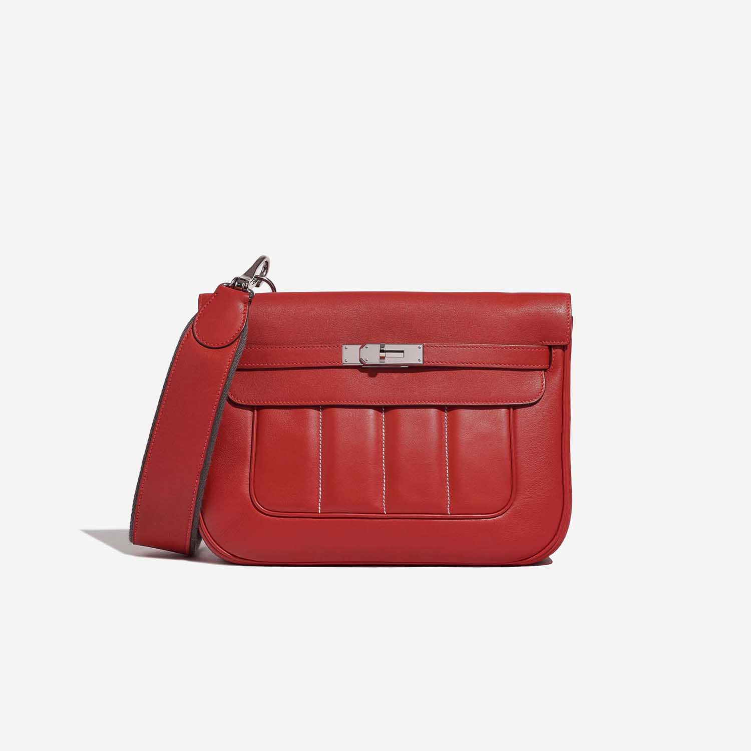 Hermes Red Veau Swift Berline Mini Bag