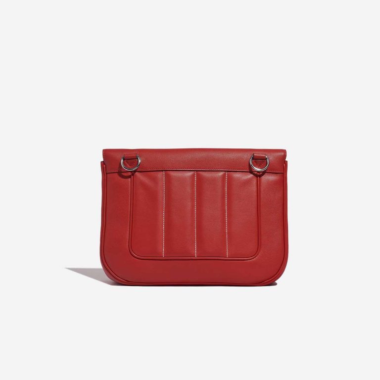 Pre-owned Hermès bag Berline 28 Swift Rouge Tomate Red Back | Sell your designer bag on Saclab.com