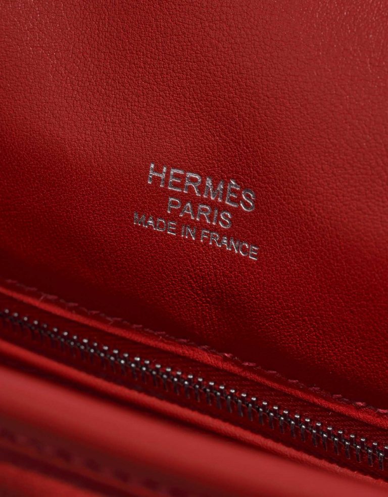 Pre-owned Hermès bag Berline 28 Swift Rouge Tomate Red Logo | Sell your designer bag on Saclab.com