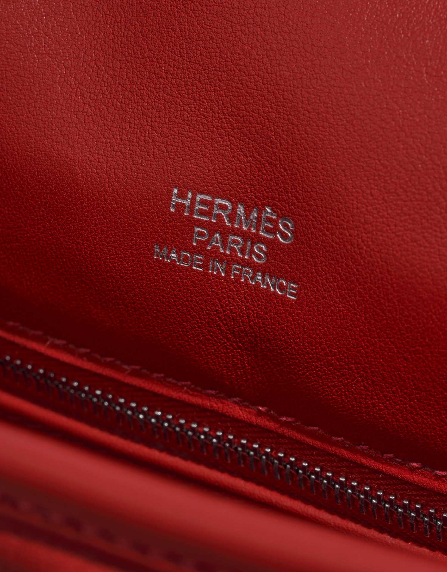 Authenticated Hermes Mini Swift Berline Crossbody Red Calf Leather