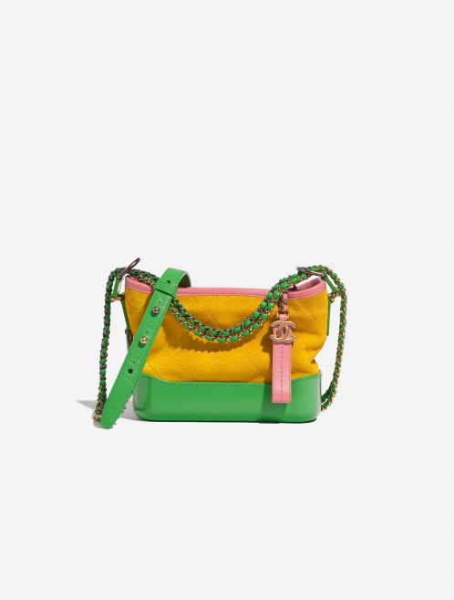Pre-owned Chanel bag Gabrielle Small Calf / Suede Multicolour Multicolour, Yellow Front | Sell your designer bag on Saclab.com