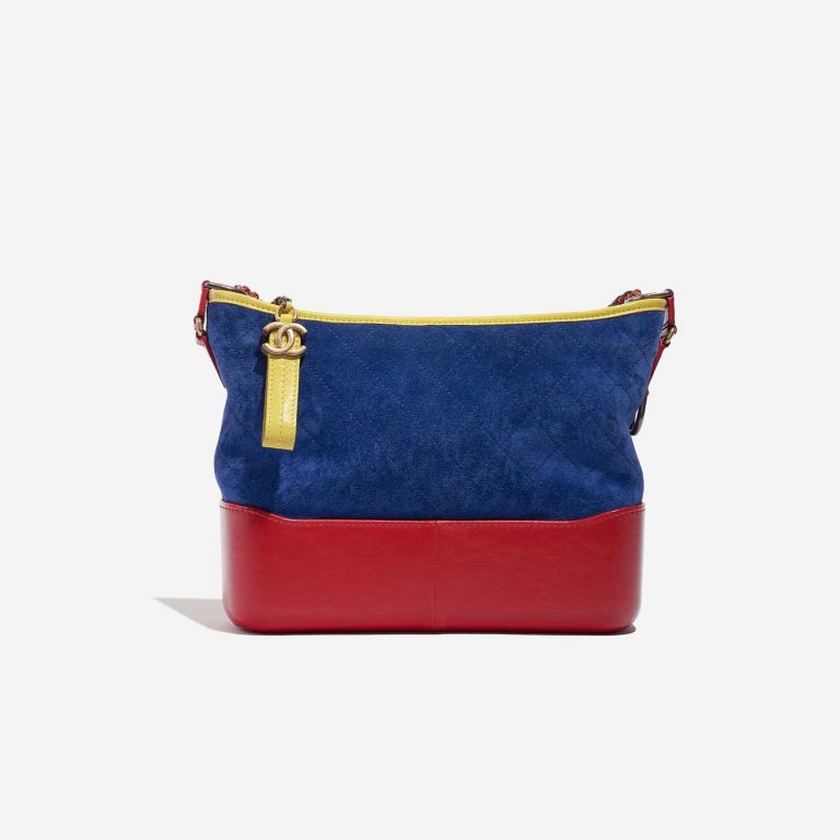 Gebrauchte Chanel Tasche Gabrielle Medium Kalbsleder / Wildleder Blau / Rot / Gelb Blau, Multicolour Back | Verkaufen Sie Ihre Designer-Tasche auf Saclab.com