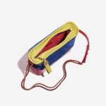 Pre-owned Chanel bag Gabrielle Medium Calf / Suede Blue / Red / Yellow Blue, Multicolour Inside | Sell your designer bag on Saclab.com