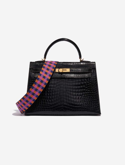 Pre-owned Hermès bag Strap Maxi Canvas Bleu Saphir / Anemone / Capucine / Noir Multicolour | Sell your designer bag on Saclab.com