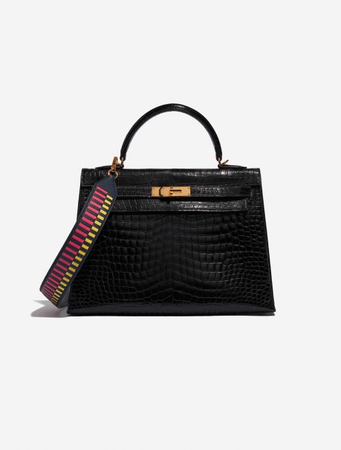 Pre-owned Hermès bag Strap Epsom Bleu Indigo / Rose Extreme / Lime Multicolour | Sell your designer bag on Saclab.com