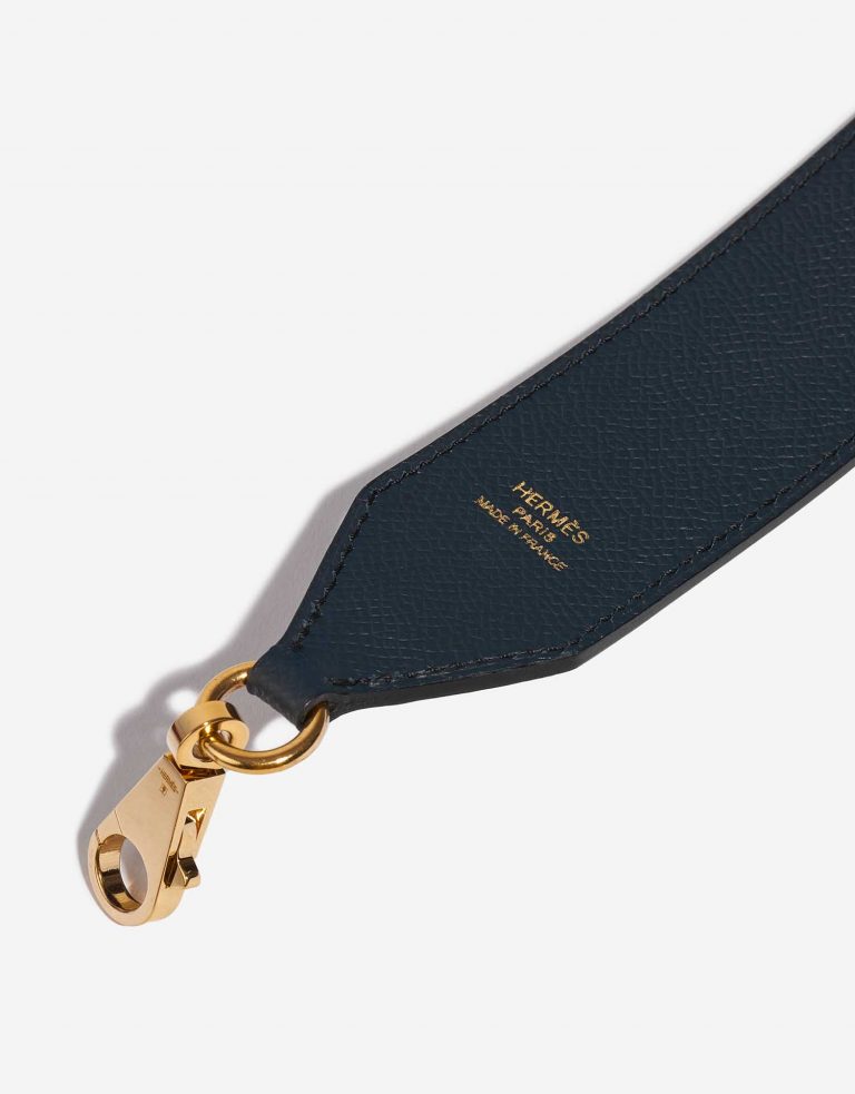 Pre-owned Hermès bag Strap Epsom Bleu Indigo / Rose Extreme / Lime Multicolour Detail | Sell your designer bag on Saclab.com