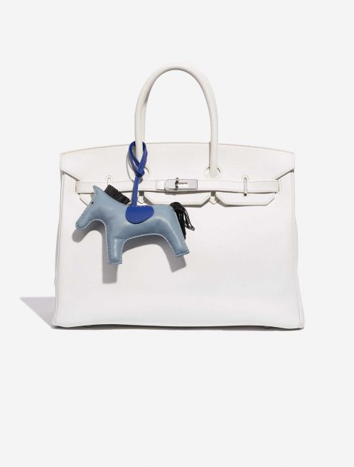 Pre-owned Hermès bag Rodeo GM Milo Blue Jean / Black / Blue Electrique Blue Detail | Sell your designer bag on Saclab.com
