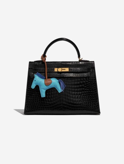 Pre-owned Hermès bag Rodeo MM Milo Paon / Alezan / Blue France Blue Detail | Sell your designer bag on Saclab.com