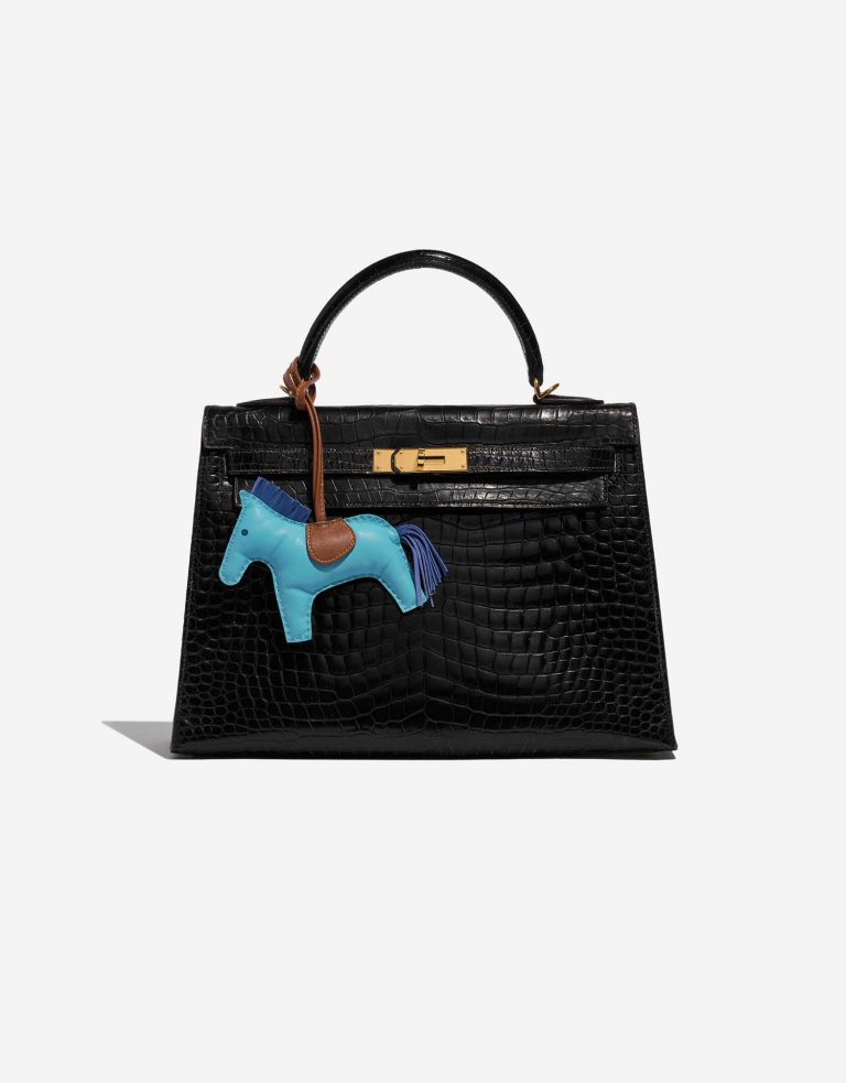 Pre-owned Hermès bag Rodeo MM Milo Paon / Alezan / Blue France Blue Front | Sell your designer bag on Saclab.com