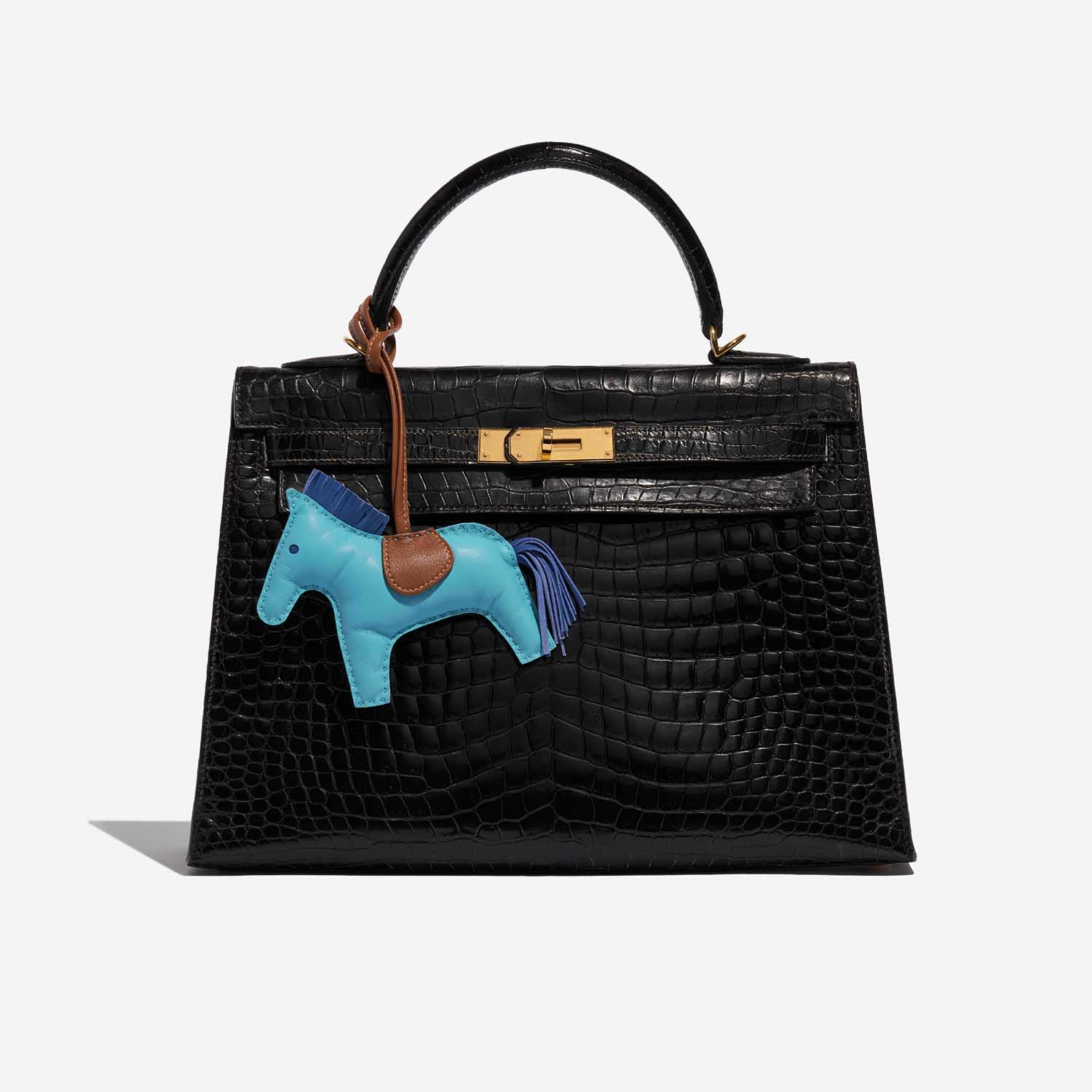 Gebrauchte Hermès Tasche Rodeo MM Milo Paon / Alezan / Blau Frankreich Blau Detail | Verkaufen Sie Ihre Designer-Tasche auf Saclab.com