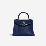 Pre-owned Hermès bag Kelly 25 Swift Blue Saphir Blue Front Open | Sell your designer bag on Saclab.com