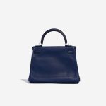 Pre-owned Hermès bag Kelly 25 Swift Blue Saphir Blue Back | Sell your designer bag on Saclab.com