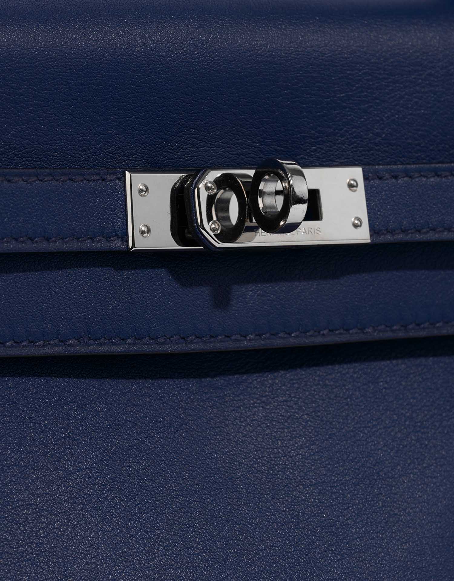 Pre-owned Hermès bag Kelly 25 Swift Blue Saphir Blue Closing System | Sell your designer bag on Saclab.com