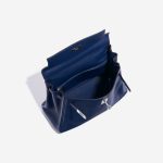 Pre-owned Hermès bag Kelly 25 Swift Blue Saphir Blue Inside | Sell your designer bag on Saclab.com