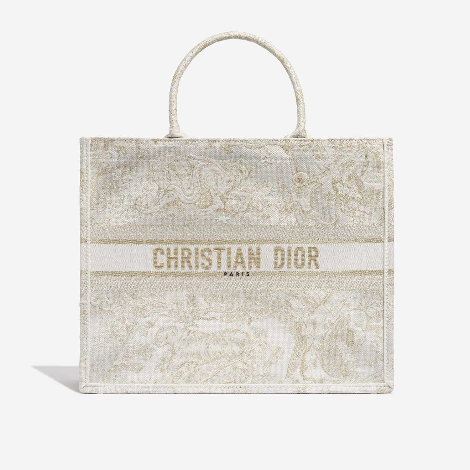 Gebrauchte Dior Tasche Book Tote Large Canvas Beige / Gold Beige, Gold Front | Verkaufen Sie Ihre Designer-Tasche auf Saclab.com