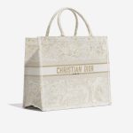 Pre-owned Dior bag Book Tote Large Canvas Beige / Gold Beige, Gold Side Front | Sell your designer bag on Saclab.com