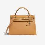 Pre-owned Hermès bag Kelly 32 Ardennes Moutarde Beige Front | Sell your designer bag on Saclab.com