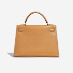 Pre-owned Hermès bag Kelly 32 Ardennes Moutarde Beige Back | Sell your designer bag on Saclab.com