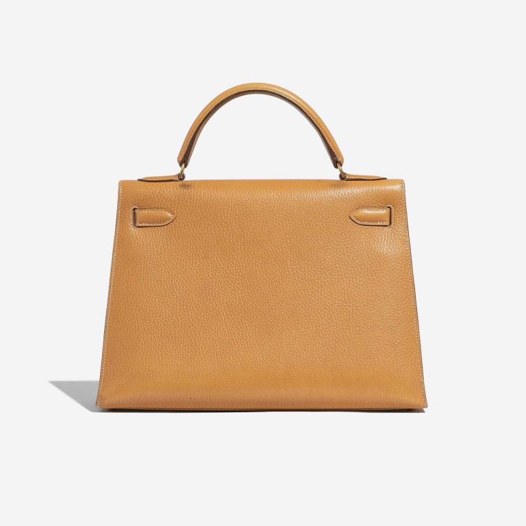 Sac Hermès d'occasion Kelly 32 Ardennes Moutarde Beige Back | Vendez votre sac de créateur sur Saclab.com