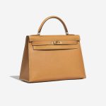 Pre-owned Hermès bag Kelly 32 Ardennes Moutarde Beige Side Front | Sell your designer bag on Saclab.com