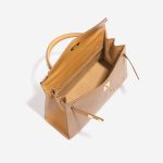 Pre-owned Hermès bag Kelly 32 Ardennes Moutarde Beige Inside | Sell your designer bag on Saclab.com