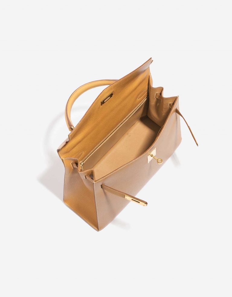 Sac Hermès d'occasion Kelly 32 Ardennes Moutarde Beige Inside | Vendre votre sac de créateur sur Saclab.com