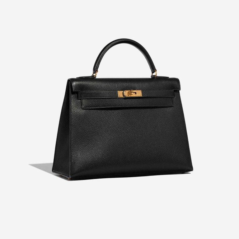 Sac Hermès d'occasion Kelly 32 Ardennes Noir Noir Côté Face | Vendez votre sac de créateur sur Saclab.com