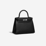 Pre-owned Hermès bag Kelly 28 Epsom Black Black Side Front | Sell your designer bag on Saclab.com
