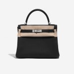 Pre-owned Hermès bag Kelly 28 Togo Black Black Front Velt | Sell your designer bag on Saclab.com
