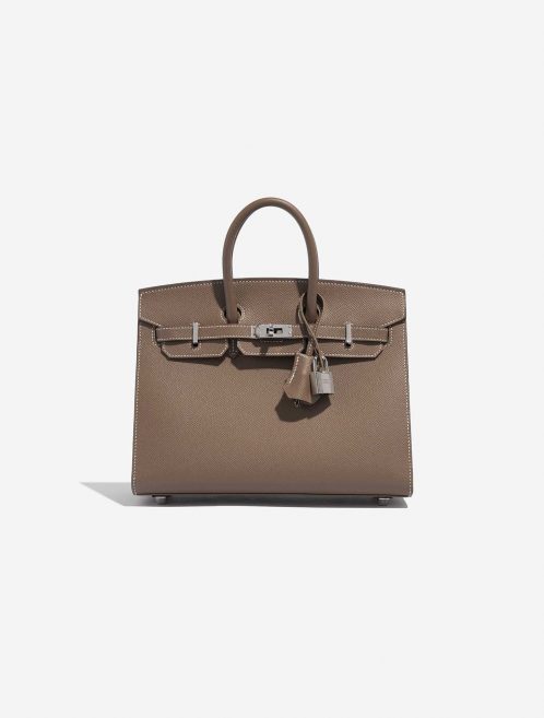 Pre-owned Hermès bag Birkin 25 Epsom Etoupe Brown Front | Sell your designer bag on Saclab.com
