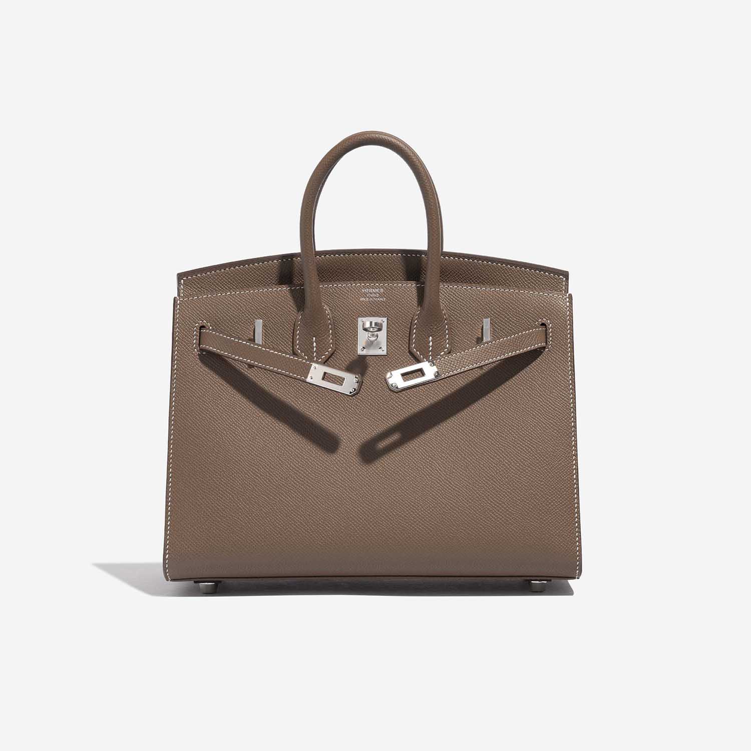 Pre-owned Hermès Tasche Birkin 25 Epsom Etoupe Brown Front Open | Verkaufen Sie Ihre Designer-Tasche auf Saclab.com