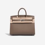 Pre-owned Hermès bag Birkin 25 Epsom Etoupe Brown Front Velt | Sell your designer bag on Saclab.com