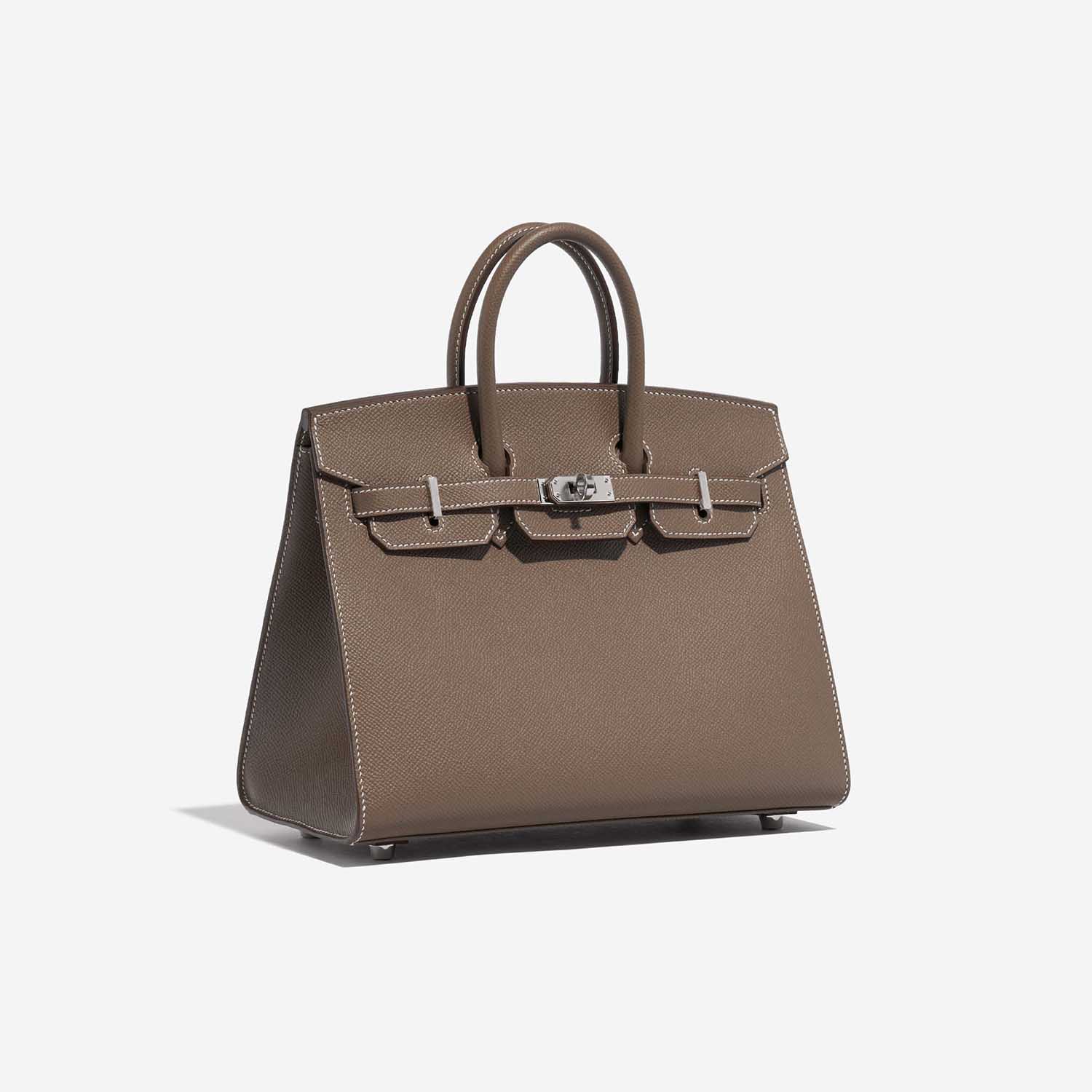 Pre-owned Hermès Tasche Birkin 25 Epsom Etoupe Brown Side Front | Verkaufen Sie Ihre Designer-Tasche auf Saclab.com