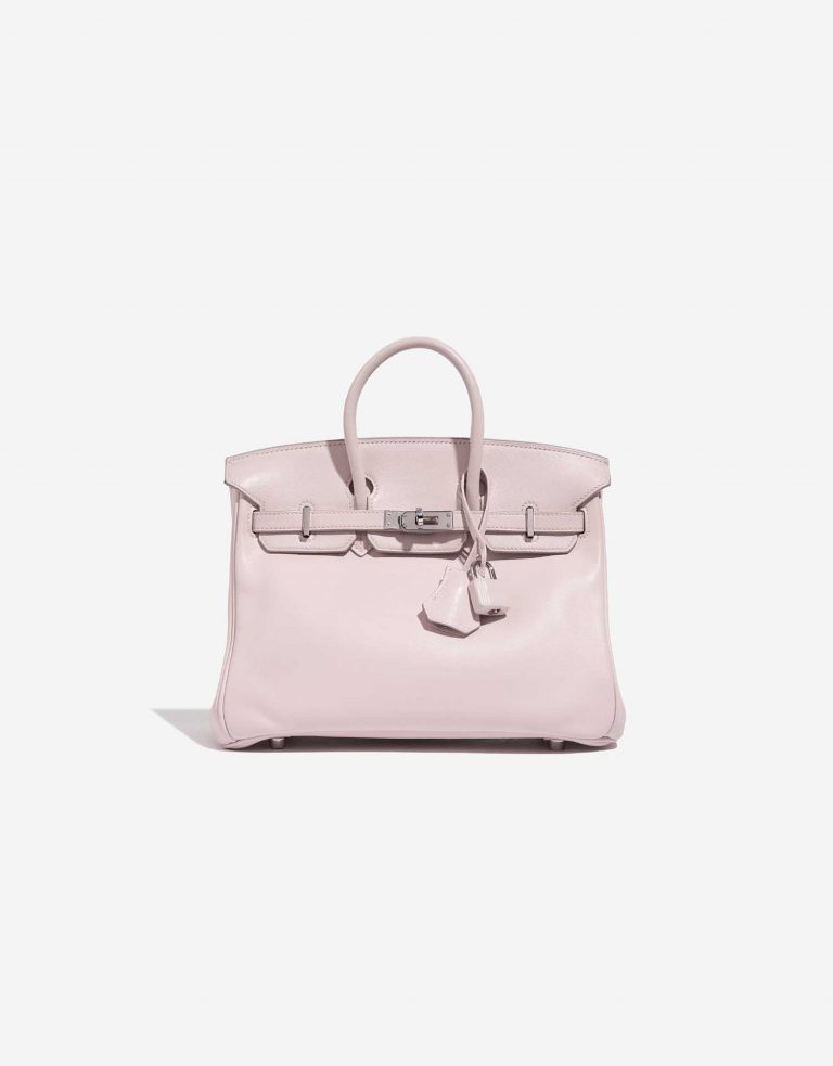 Pre-owned Hermès bag Birkin 25 Swift Rose Dragee Rose Front | Sell your designer bag on Saclab.com